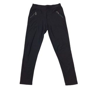 Coco Carmen Black Lounge Jogger Pants Women's S / M 26x25 Stretch Zip Pockets